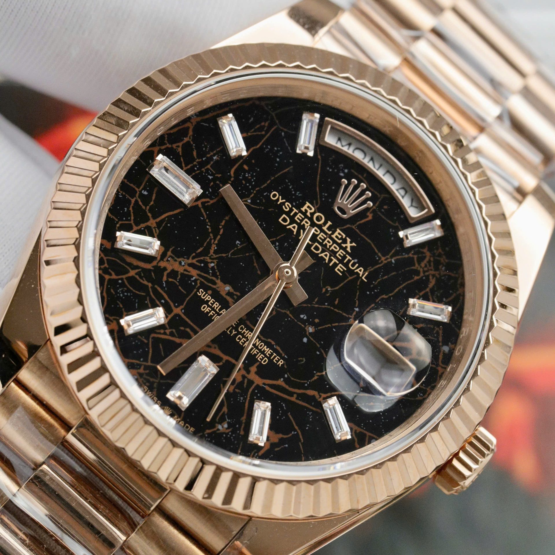 Super Clone Rolex Day-Date Eisenkiesel Diamond Dial 228235-0045 40 mm - Image 3