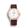 Super Clone Rolex Cellini Time Gold Case White Dial Brown Leather Bracelet  622655