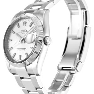 Rolex Oyster Perpetual Date 34mm Silver 115210 - Image 2