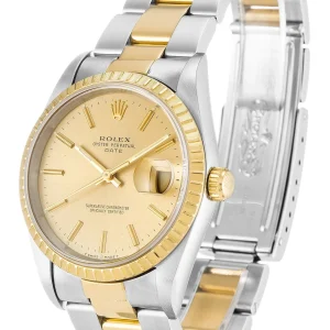 Rolex Oyster Perpetual Date 34mm Champagne 15223 - Image 2