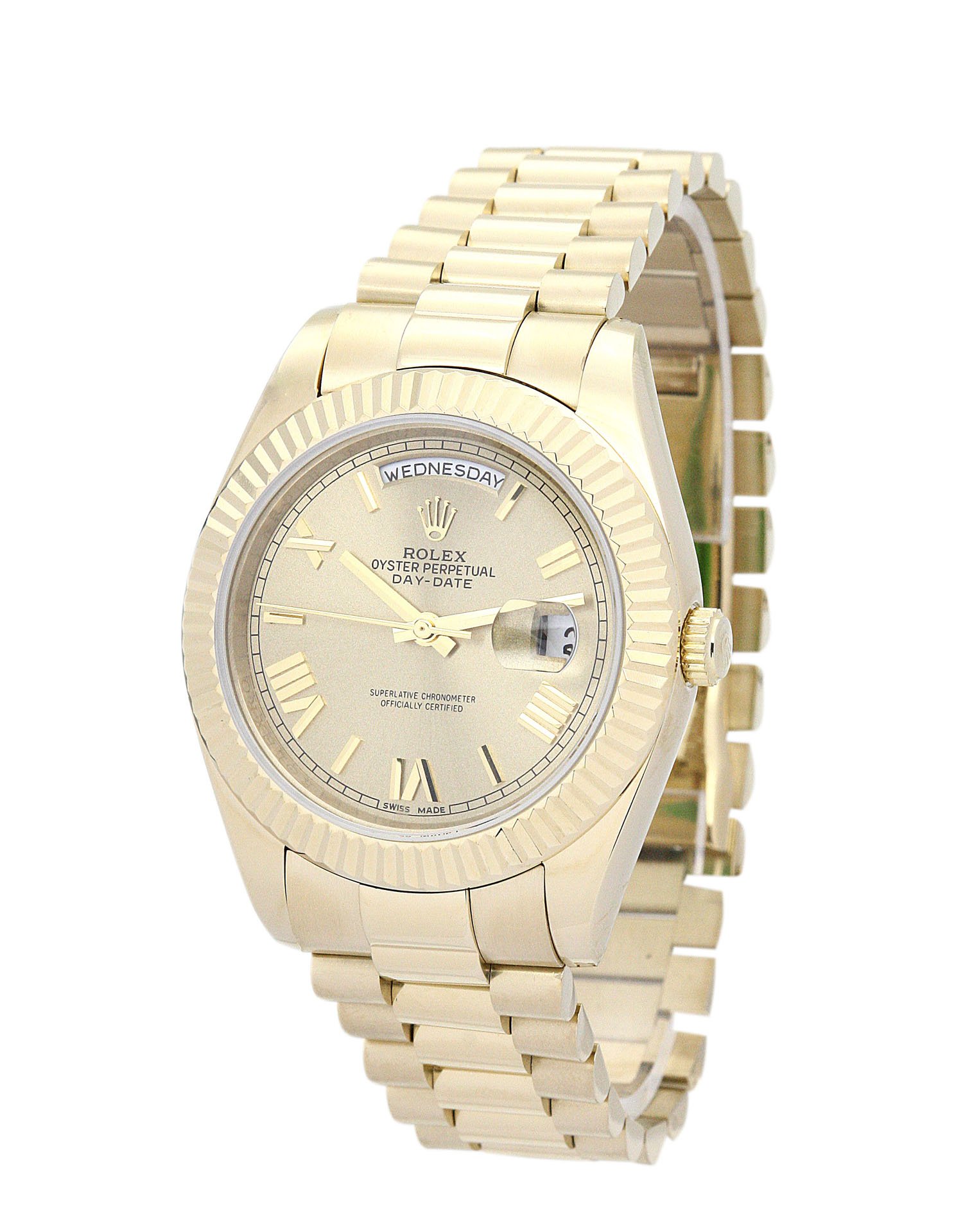 Rolex Day-Date II Gold Dial 218238 - Imagen 2