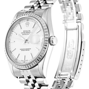 Alternative view of Rolex Datejust White Dial 16220
