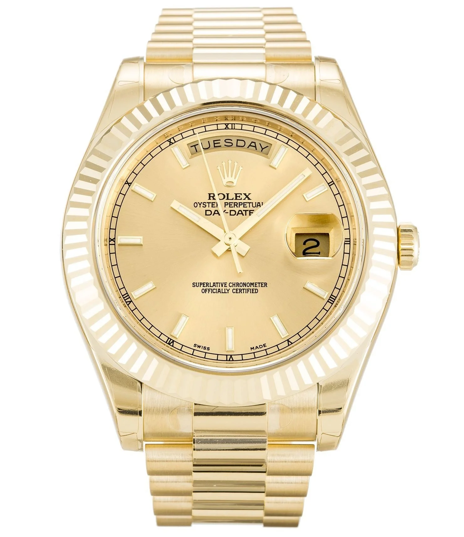 Rolex Day-Date II Champagne Dial 218238 - Imagen 4