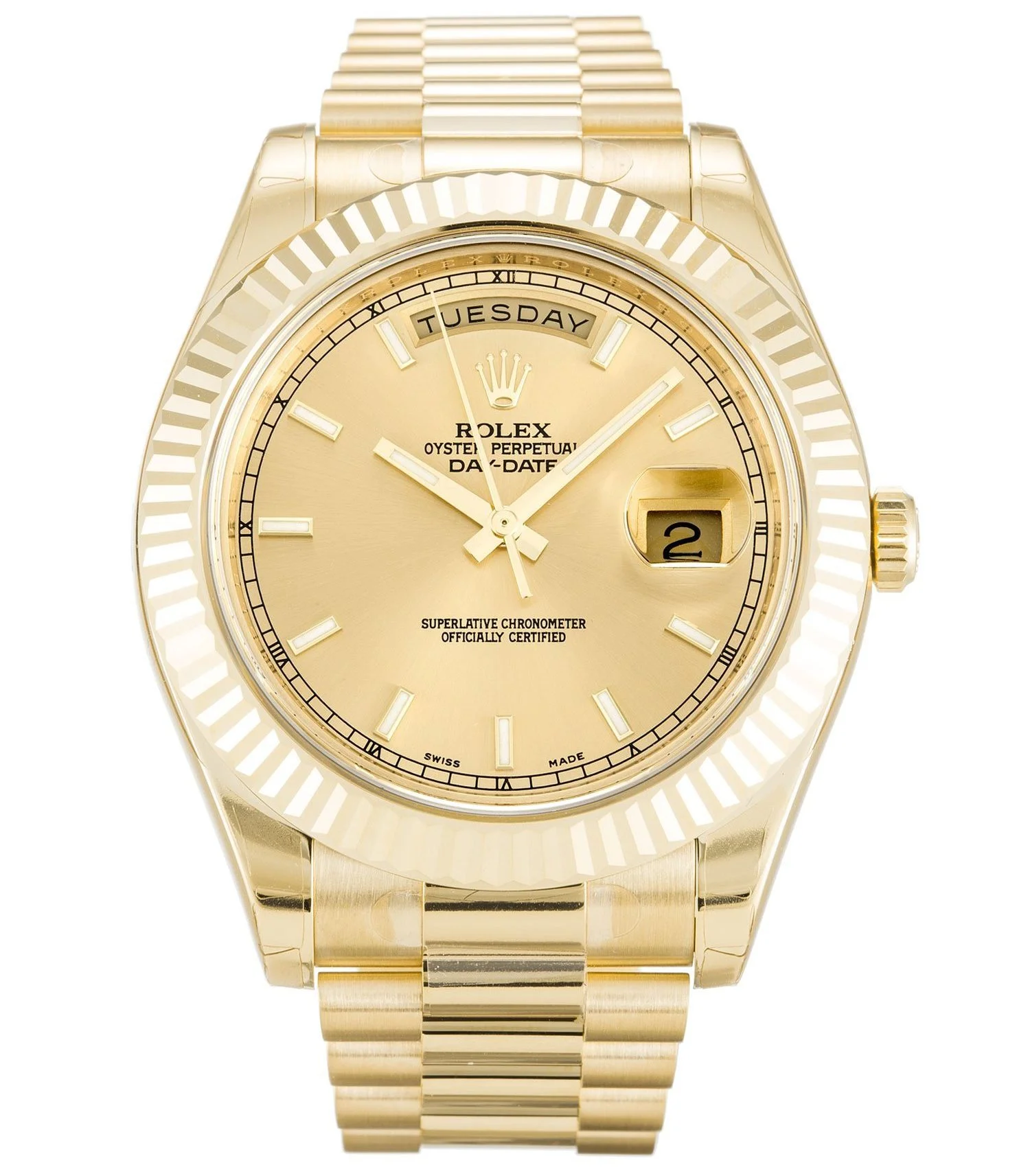 Rolex Day-Date II Champagne Dial 218238 - Imagen 5
