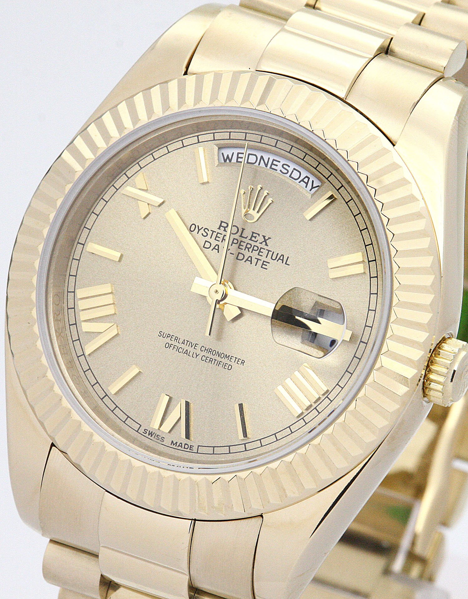Rolex Day-Date II Gold Dial 218238 - Imagen 3