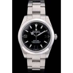 Vista alternativa de Super Clone Rolex Explorer Stainless Steel Bezel Black Dial 42002