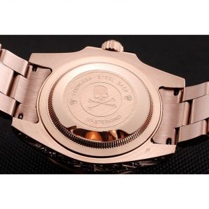 Super Clone Rolex Submariner Skull Limited Edition Brown Dial Rose Gold Case And Bracelet 1454087 - Imagen 8