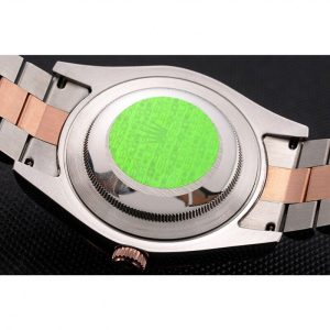 Super Clone Rolex Datejust Rose Gold Dial And Bezel Stainless Steel Case Two Tone Bracelet - Image 8
