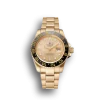 Super Clone Rolex GMT Master II Gold Dial Black Bezel Gold Case And Bracelet 1453749
