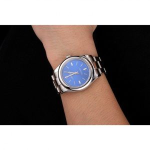 Rolex Oyster Perpetual Blue Dial Stainless Steel Case And Bracelet - Image 10