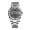 Super Clone Rolex Day-Date Grey Stick Tapestry Dial 228239-0002 40 mm