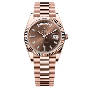 Super Clone Rolex Day-Date Chocolate Diamond Dial 228235-0003 40 mm