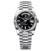 Super Clone Rolex Day-Date Bright Black Diamond Dial 228236-0004 40 mm
