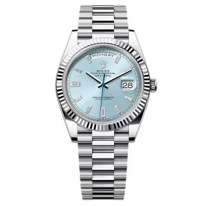 Super Clone Rolex Day-Date Ice Blue Diamond Dial 228236-0006 40 mm