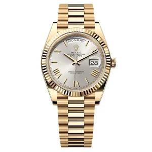 Super Clone Rolex Day-Date Silver Dial 228238-0002 40 mm
