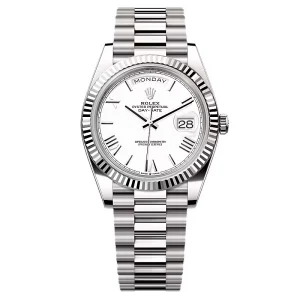 Super Clone Rolex Day-Date White Dial 228239-0046 40 mm