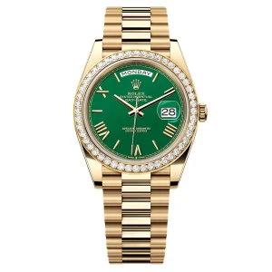 Super Clone Rolex Day-Date Green Dial 228348RBR-0040 40 mm