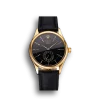 Super Clone Rolex Cellini Black Dial Gold Case Black Leather Strap