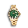 Super Clone Rolex GMT Master II Green Dial Stone Set Bezel Gold Case And Bracelet 1453748