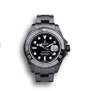 Super Clone Rolex GMT Master II Pro-Hunter Black Steel Strap Black Dial