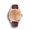 Rolex Cellini Gold Dial And Bezel Stainless Steel Case Brown Leather Strap 622840