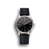 Super Clone Rolex Cellini Black Dial Roman Numerals Stainless Steel Case Black Leather Strap