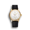 Super Clone Rolex Cellini White Dial Gold Case Black Leather Strap