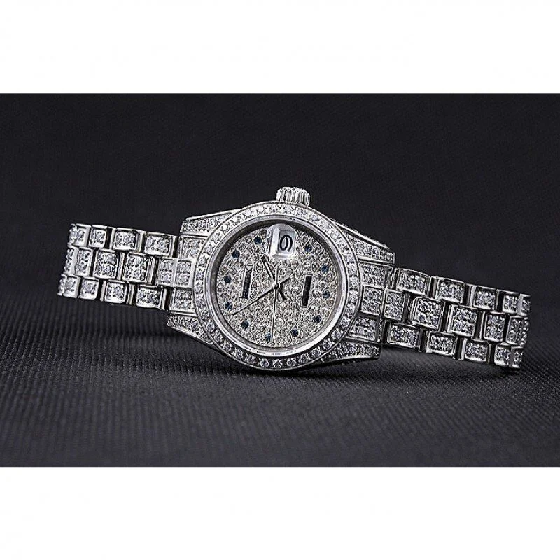Super Clone Rolex DateJust Diamond Dial Stainless Steel 622022 - Image 6