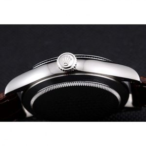 Rolex Cellini White Dial Stainless Steel Case Brown Leather Bracelet 622723 - Afbeelding 9