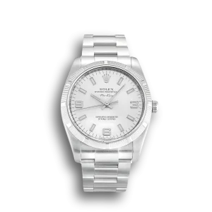 Rolex Air-King Silver Quarter Arabic 114210