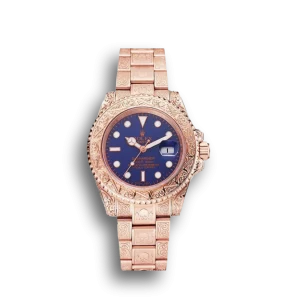 Super Clone Rolex Submariner Skull Limited Edition Blue Dial Rose Gold Case And Bracelet 1454085