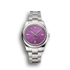 Rolex Oyster Perpetual Red Grape Dial Stainless Steel Case And Bracelet