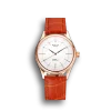 Super Clone Rolex Cellini White Dial Rose Gold Case Brown Leather Strap