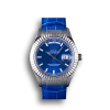 Super Clone Rolex Day-Date Oyster Collection Blue Leather Band 621490