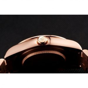 Super Clone Rolex Day-Date Diamonds And Rubies Black Dial Rose Gold Bracelet 1454102 – Bild 9
