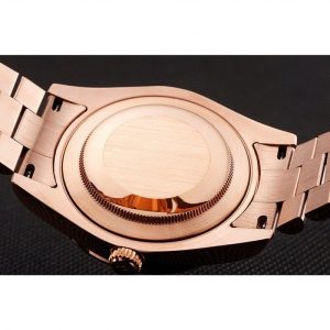 Super Clone Rolex Day-Date Diamonds And Rubies Black Dial Rose Gold Bracelet 1454102 – Bild 8