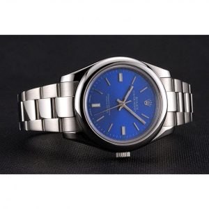 Rolex Oyster Perpetual Blue Dial Stainless Steel Case And Bracelet - Image 4