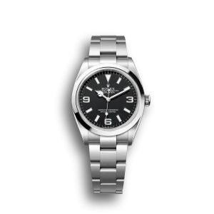 Super Clone Rolex Explorer Stainless Steel Bezel Black Dial 42002