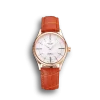 Super Clone Rolex Cellini White Guilloche Dial Gold Case Light Brown Leather Strap