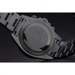 Super Clone Rolex Daytona Black Ion Plated Tachymeter Black Stainless Steel Strap Green Dial 80246 - Image 8