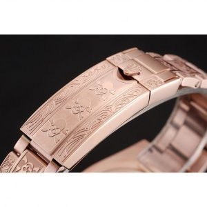 Super Clone Rolex Submariner Skull Limited Edition Blue Dial Rose Gold Case And Bracelet 1454085 - Image 6