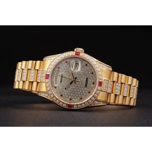 Super Clone Rolex Day-Date Diamonds Yellow Gold-SRL184 621614 - Image 5