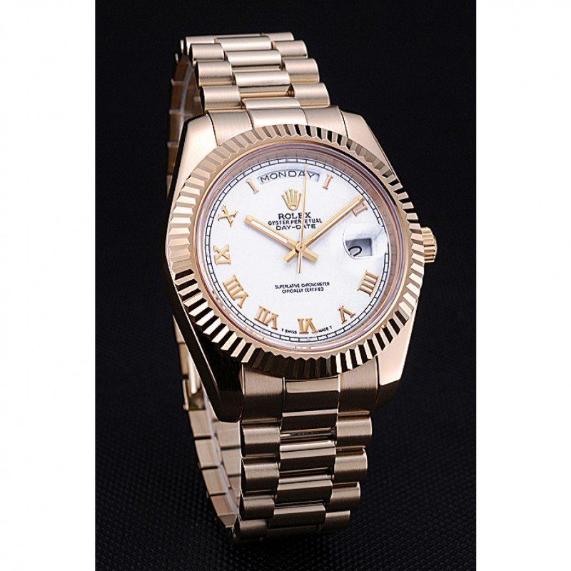 Rolex Day-Date White Dial Gold Bracelet 622546 - Image 3