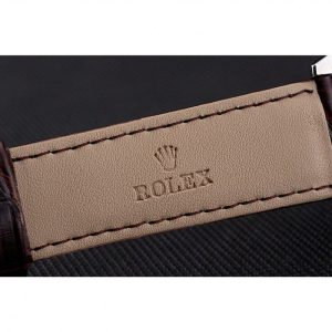 Rolex Cellini White Dial Stainless Steel Case Brown Leather Strap 622839 - الصورة 8