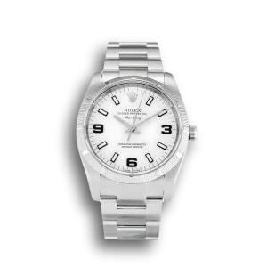 Rolex Air-King White Quarter Arabic 114210