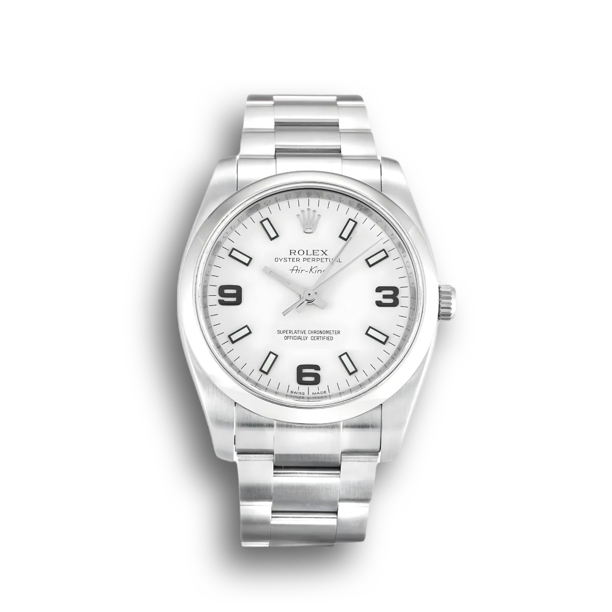 Rolex Air-King White Quarter Arabic 114200