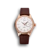 Rolex Cellini White Rose Dial Gold Case Brown Leather Bracelet 622725