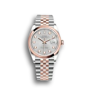 Rolex Datejust 126201 36mm Silver, fluted motif (Jubilee)