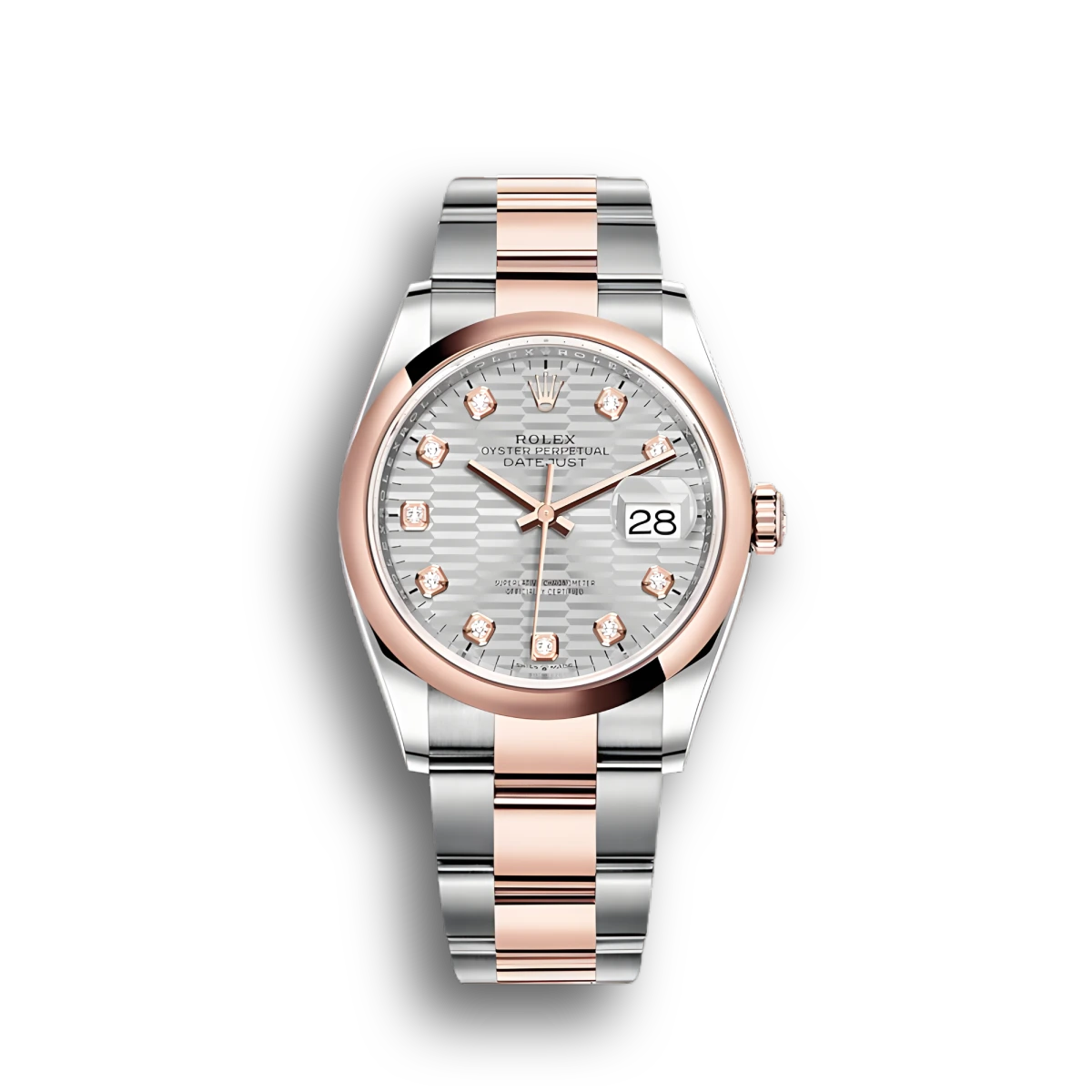 Rolex Datejust 126201 36mm Silver, fluted motif (Oyster)