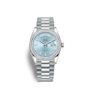 Rolex Day-Date 128396TBR 36mm Ice blue set with diamonds